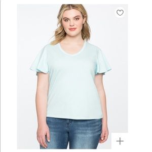 Eloquii Tie Back V-Neck T-shirt
